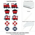 thumbnail image 6 of Big Dot of Happiness Railroad Party Crossing - Train Lawn Decorations - Outdoor Steam Train Birthday Party or Baby Shower Yard Decorations - 10 Piece, 6 of 8