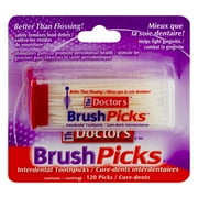 The Doctors BrushPicks, Interdental Brushes and Dental Pick 2-in-1, 120 Toothpicks