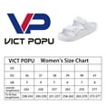 thumbnail image 5 of VICT POPU Womens Sandals Adjustable Double Buckle Strap Waterproof EVA Flat Slides，White,Sizes 10, 5 of 6