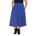 thumbnail image 5 of White Mark Women's Plus 'Tasmin' Flare Midi Skirts, 5 of 5