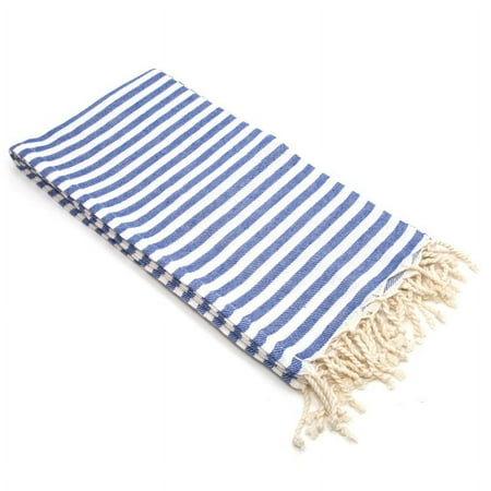 Linum Home 100% Turkish Cotton Fun in the Sun Striped Pestemal Beach Towel