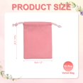 thumbnail image 2 of Uxcell Velvet Jewelry Bags with Drawstrings for Jewelry Candy Christmas Party Pink 2 x 3 Inch, 2 of 7