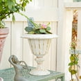 thumbnail image 6 of Sungmor Cast Iron Tabletop Flower Vase, Vintage Pretty French Urn Planter Design, 7" Tall 6.6" Wide Decorative Centerpiece Flower Stand Plant Holder, Artificial Flower Arrangement Home Decor, 6 of 8