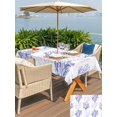 thumbnail image 5 of Outdoor Tablecloth with Umbrella Hole for Patio/Picnic/Party/Camping, Coastal Purple Coral Waterproof Table Cloth Rectangle Table Cover Washable, Nautical Ocean Seaside Beach (60"x 120"), 5 of 8