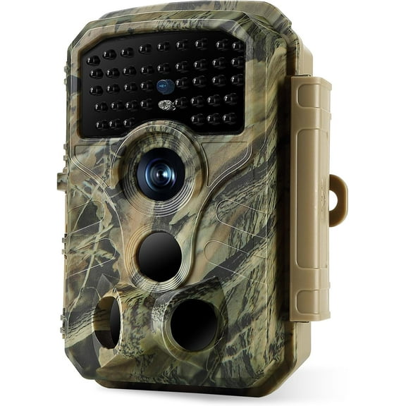 Trail Camera Game Hunting Cam 32MP Image 1080P Time Lapse Motion Activated Night Vision for Outdoor Security Wildlife Watching Obervation
