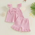 thumbnail image 2 of TOWED22 Infant Baby Cute Outfits 2 Piece Sleeveless Tank Tops and Shorts Lovely Casual Summer Sets Clothing(Red,18-24 M), 2 of 4
