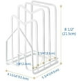 thumbnail image 4 of Cutting Board Rack Holder Chopping Board Organizer, Casewin Stand Holder Pot Pan Lid Organizer Rack for Dish Drain Kitchen Countertop Cookie Sheet Storage(White), 4 of 8