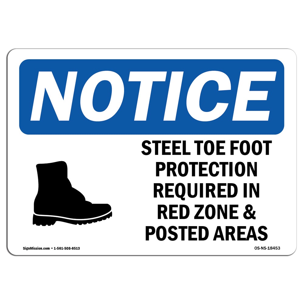 OSHA Notice - Steel Toe Foot Protection 