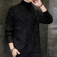 thumbnail image 4 of Chandail Col Roulé Décontracté pour Hommes Tricot Chaud Confortable Doux Mode Hiver, 4 of 8