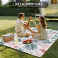 thumbnail image 4 of Coral Coastal Outdoor Rug for Patio/Deck/Porch, Non-Slip Large Area Rug 3 x 5 Ft, Blue Red Nautical Summer Beach Ocean Indoor Outdoor Rugs Washable Area Rugs, Reversible Camping Rug Carpet Runner, 4 of 8