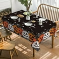 thumbnail image 2 of Halloween Tablecloth 60×120 Inch Rectangular, Black Orange Jack-O-Lantern Pumpkin Cobweb Washable Table Cover for Party Picnic Dinner Decor, 2 of 6