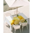 thumbnail image 3 of 60x84 Inch Outdoor Tablecloth with Umbrella Hole Zipper Rectangle Summer Lemon Rectangular Tablecloths Outside Waterproof Yellow Watercolor Pastel Country Retro Patio Table Cover for Picnic Party, 3 of 8