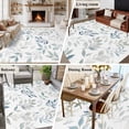 thumbnail image 6 of Blue Teal Botanical Large Area Rugs for Bedroom Living Room, Soft Non Slip Carpet Bedside Rug, Watercolor Spring Summer Leaves Rectangular Floor Cover Kitchen Accent Rug 8'x10' for Dining Room/Office, 6 of 9