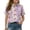 Purple #26, variant on T Shirts for Girls Short Sleeve Henley Cute Cartoon Animal Print Back to School Uniform Button Closure Causal Active Polo Shirts, 150