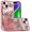 Rose Gold, variant on Phone Case for Apple iPhone 14 Butterfly Freedom Shimmer Glitter Thick TPU Shockproof Anti Slip Durable Protective Design Cover Gold