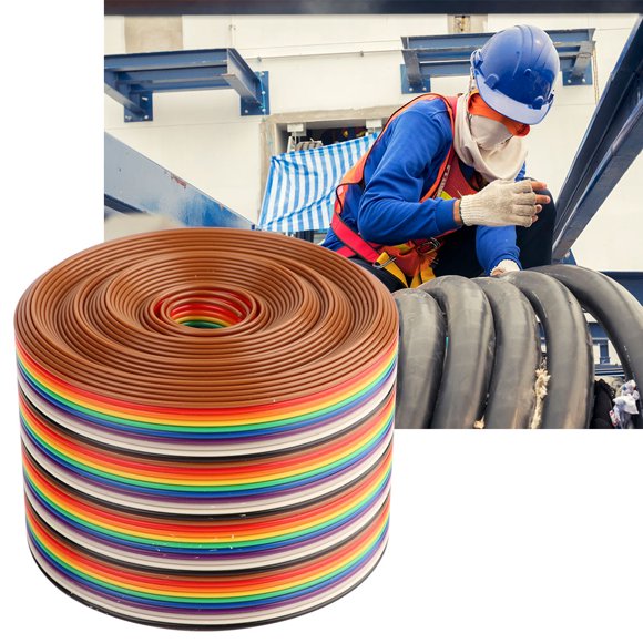 Flat Ribbon Cable,Colorful 1.27mm Spacing Pitch Ribbon Cable Flat Cable Extended Durability