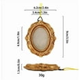 thumbnail image 3 of OFFIGAM Christmas Photo Frame Ornament Golden Mini Rectangular Vintage Hanging Decoration for Xmas Tree Holiday Party DIY 1 Unit 2.95X2.44X0.24in, 3 of 10