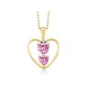 Gem Stone King 18K Yellow Gold Plated Silver Pendant with Chain Pink Created Moissanite Created Moissanite Pink (0.77 Cttw)
