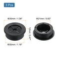 thumbnail image 2 of Uxcell 3 Pack Cable Cord Grommet, 1 3/16" Inch (30mm) Desk Grommet Flexible Rubber Grommets Wire Hole Cover Pass Through for Office Computer Desk Wire Organizer, Black, 2 of 7