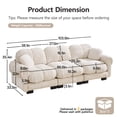 thumbnail image 4 of Nkurdsu 104" Oversized Modular Cloud Sofa, 3 Seater Chenille Couch for Living Room, Beige, 4 of 7