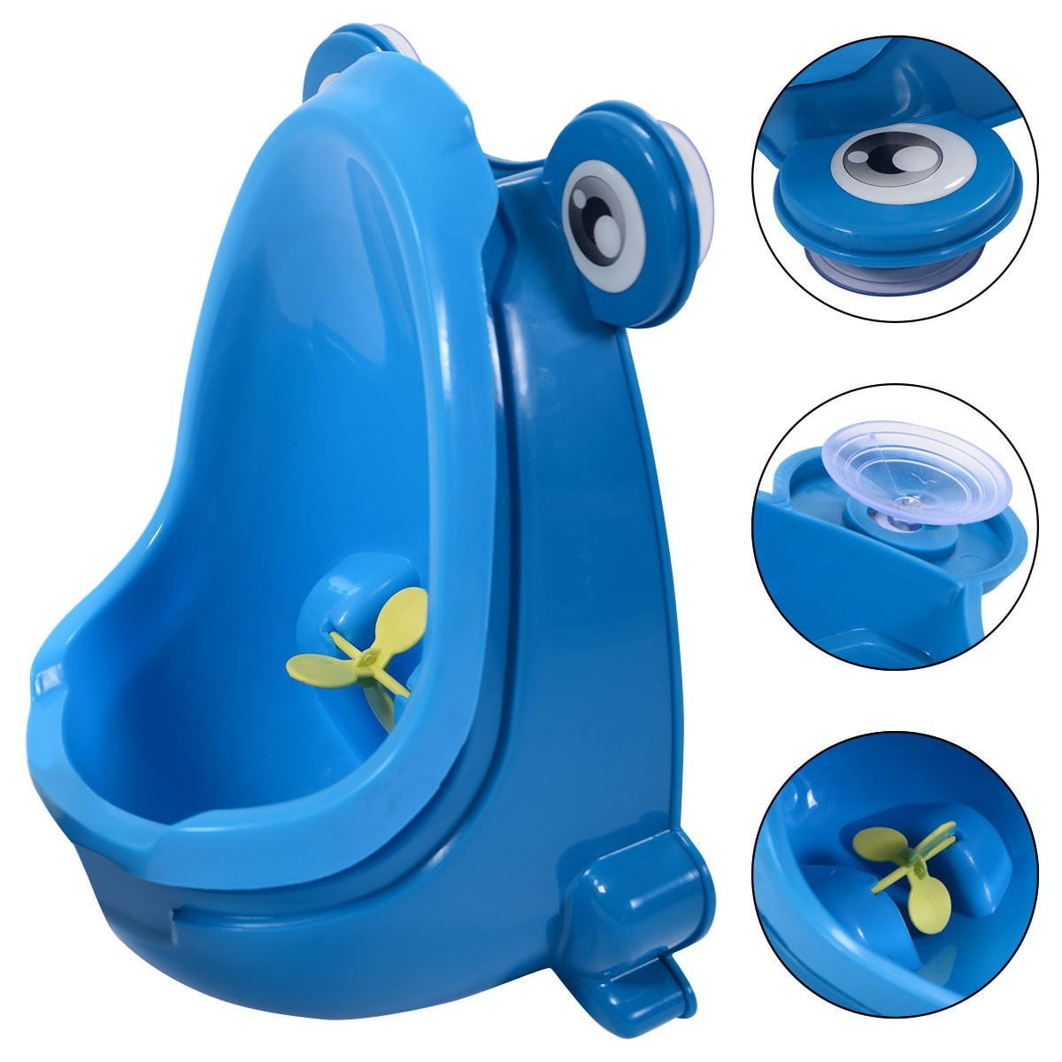 Adorable Frog  Urinal for Boys with Funny Aiming Target-Blue 