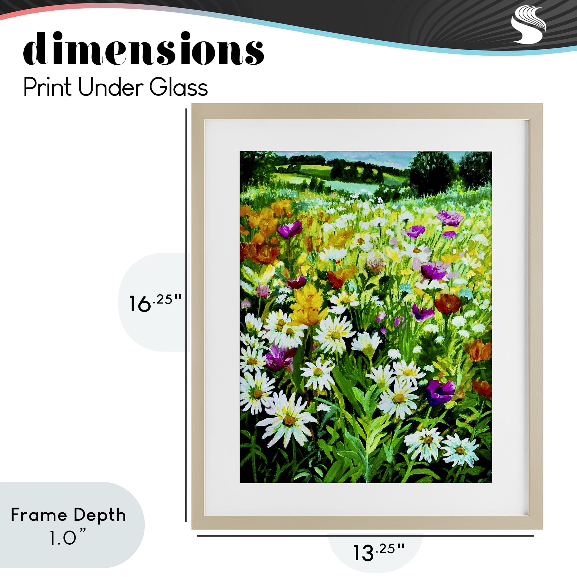 Stupell Industries Hillside Fusion Meadow Birch Framed Print Under Glass, design by Lee Ann Zirbes