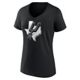 thumbnail image 2 of Women's Black San Antonio Spurs Team Pride V-Neck T-Shirt, 2 of 3