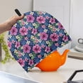 thumbnail image 3 of HELLHERO Teapot Dust Cover Insulation with Anti-Scald Protector, Tropical Hibiscus Print, 3 of 8