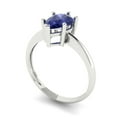 thumbnail image 2 of 1.5 ctw Solitaire Anniversary Ring for Women | Pear Cut Simulated Tanzanite | Hyperallergenic Solid 14K White Gold, 2 of 5