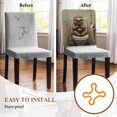 thumbnail image 5 of Funny Animal Chair Covers Set of 6 Sloth Sitting on Toilet Chair Back Covers Stretch Removable Washable Slipcovers Protector for Dining Room Kitchen Party Decor, 5 of 5