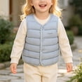 thumbnail image 2 of Splozh Kids Fleece Vests Lightweight Vest Warm Cute Sleeveless Jacket Soft Fall Winter Clothes Outerwear Coat,Light Blue,18-24 Months, 2 of 6