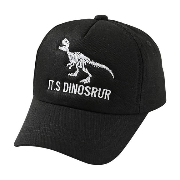 Gelikeya Embroidered Baseball Cap for Boys Girls Vintage Adjustable Washed Distressed Denim Baseball Hat (Black, 2-8 Yearss)