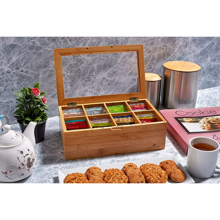 Bamboo-Tea-Bag-Organizer-Storage-Box-3-Tier-Stackable-Holder Tea Bag Box  Natural Wood Wall Mount Tea…See more