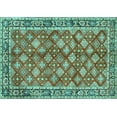 thumbnail image 1 of Ahgly Company Indoor Rectangle Persian Turquoise Blue Traditional Area Rugs, 2' x 3', 1 of 4