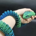thumbnail image 3 of 3D Printed Snake Toys 3D Printed Animals Snake Pet Movable Joint Fidget Toys， 3D Printed Animals Toy Adults Fidget Toys，3D Printed Fidget Toys for Home Office Decor (24.4‘ Green), 3 of 6