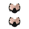thumbnail image 3 of Transemion Wide Application Bow Work Hair Clips Snood Net For Stylish And Convenient Good Gifts Cloth Bowknot Hair Clip Hairnets Two Bows- light pink 2Set, 3 of 6