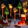 thumbnail image 5 of 6 Pack Moving Solar Christmas LED Lights Outdoor - Waterproof Christmas Tree Santa Reindeer Lights Decorations for Patio Lawn Pathway Courtyard Backyard (2xTree, 2xSanta,2x Reindeer), 5 of 7
