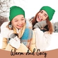 thumbnail image 4 of Lsque Forestgreen Pattern Knitted Beanie, Unisex Winter Hat, Knit Hat Winter Beanies Thick Fisherman Beanies Cuffed Plain Skull Caps, 4 of 6
