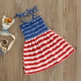 thumbnail image 4 of EIMELI Bébé Fille 4ème de Juillet Robe Sangle Drapeau Américain Robe d'Été Petites Filles Indépendance Jour Tenues Blanc Coeur 3-4 Ans, 4 of 7
