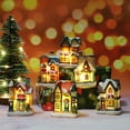thumbnail image 3 of Cheer.US Christmas Village Houses, LED Christmas Resin House Luminous Christmas Village House Miniature Snow House Light Up Resin Christmas Ornaments Christmas Scene Village Houses, 3 of 7