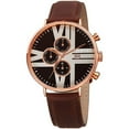 thumbnail image 2 of Men's Swiss Quartz Multifunction Leather Rose-Tone Strap Watch, 2 of 8