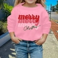 thumbnail image 2 of SUXIAN Girls Hoodie Long Sleeve Soft Sweatshirt Graphic Design Kids Cute Pullovers for Girls and Christmas Sweatshirt with Christmas Sweatshirt Pink 4-5 Years, 2 of 4