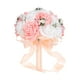 thumbnail image 2 of Ramo de novia con rosas artificiales para dama de honor, elegante artesanía., 2 of 9
