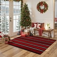 thumbnail image 4 of RUG ROBOT Christmas Buffalo Plaid Outdoor Rugs for Entryway 3x5, Checkered Area Rug Cotton Front Door Mat Porch Entrance, Washable Red and Black/White Farmhouse Carpet for Bedroom Xmas decor, 4 of 10