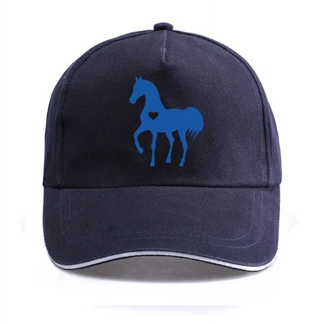 Gorras de béisbol con estampado divertido de caballo y corazón para hombres y mujeres, Unisex, ajustable, regalo para amantes de los caballos, Hip-Hop, ocio, sombreros de algodón