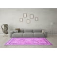 thumbnail image 3 of Ahgly Company Indoor Square Persian Purple Traditional Area Rugs, 6' Square, 3 of 4