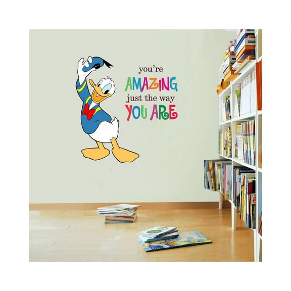 Donald Duck Way You Are Cartoon Decors Wall Sticker Art Design Decal for Girls Boys Kids Room Bedroom Nursery Kindergarten House Fun Home Decor Stickers Wall Art Vinyl Decoration (20x20 inch)