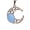 Opal, variant on 10pcs Mix Stone Inlaid Retro Moon Gemstone Pendants Necklace Jewelry Making-White turquoise