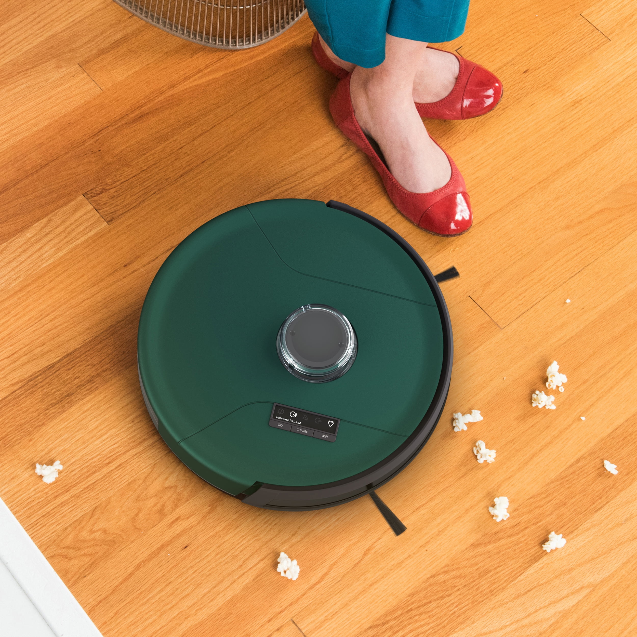 Open Box bObsweep PetHair SLAM™ Wi-Fi Connected Robot Vacuum, Jade