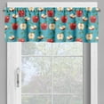 thumbnail image 2 of Ambesonne Fruits Window Valance, Red Delicious Apples Motif, 54" X 12", Cream Blue and Ruby, 2 of 5